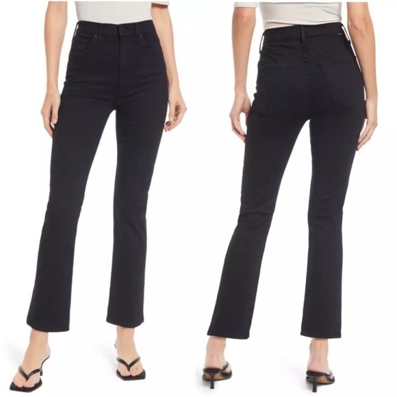 Mother Jeans High Waisted Rider Ankle Denim Jeans in Not Guilty Black Size 30 - Picture 1 of 10